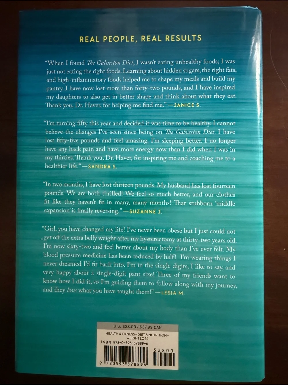 The Galveston Diet Cookbook-Style Guide, Teal Cover Hardback
